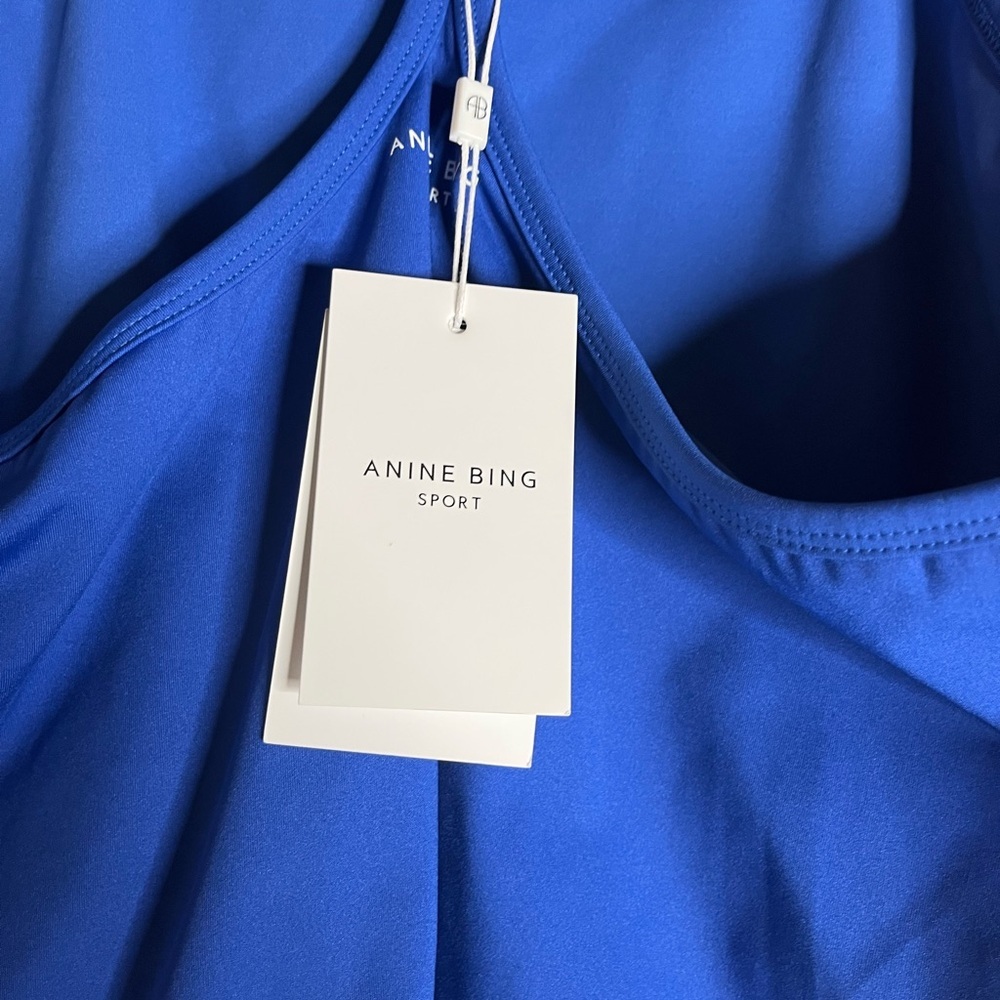 NWT Anine Bing sport Cai Tank blue size XL - Picture 7 of 8